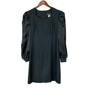 Vintage Courtney Lane Sheath Dress Long Puff Sheer Stripe Sleeves Women's 10